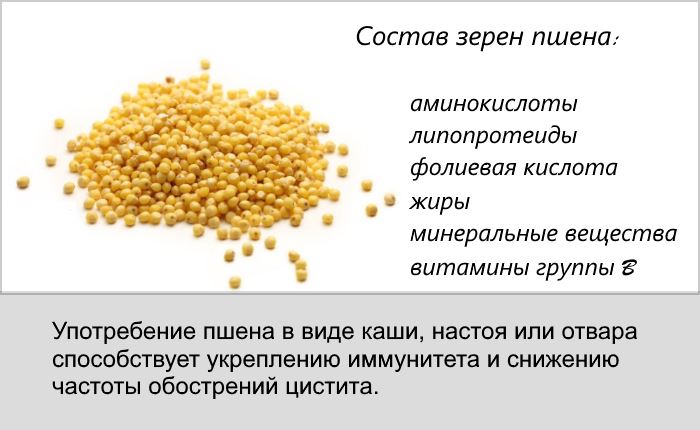 пшено при цистите